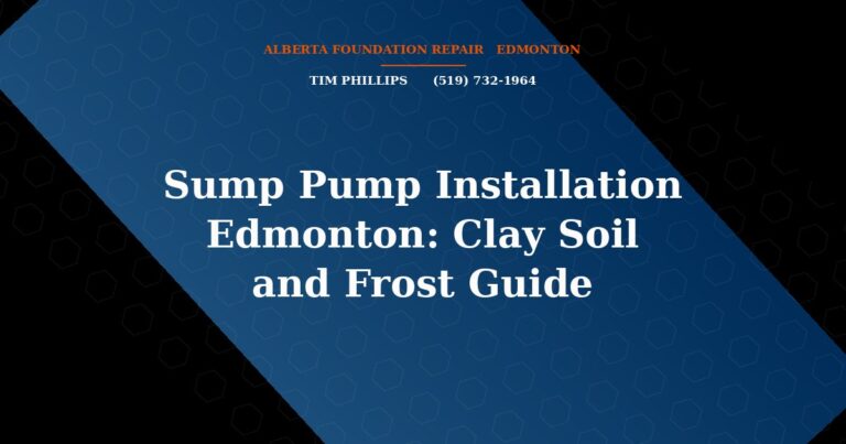 Sump Pump Installation Edmonton: Clay Soil and Frost Guide - Alberta Foundation Repair Edmonton