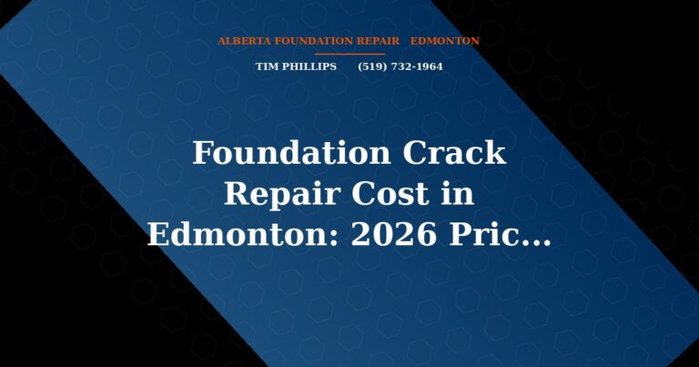 Foundation Crack Repair Cost in Edmonton: 2026 Pricing Guide - Alberta Foundation Repair Edmonton