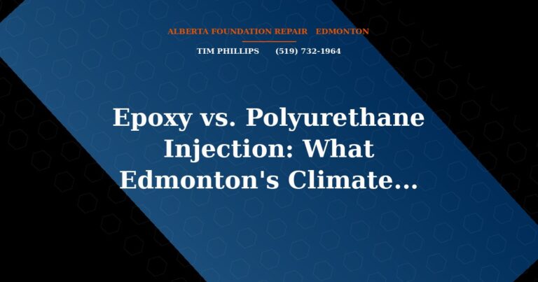 Epoxy vs. Polyurethane Injection: What Edmonton’s Climate Demands - Alberta Foundation Repair Edmonton