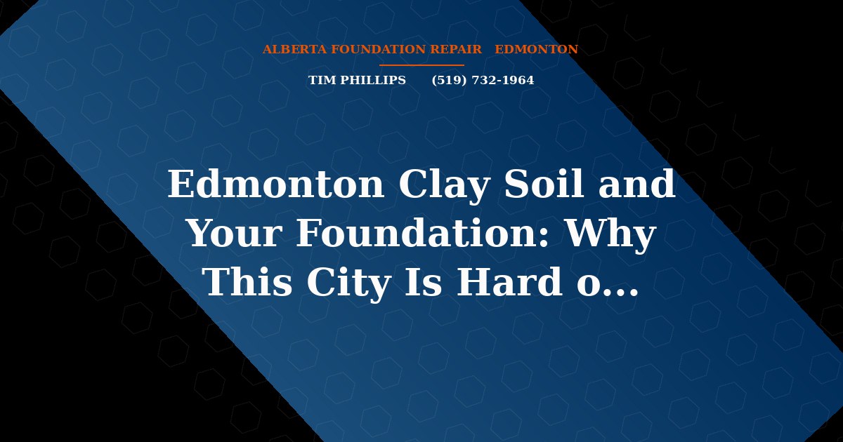 Edmonton Clay Soil and Your Foundation: Why This City Is Hard on Houses - Alberta Foundation Repair Edmonton