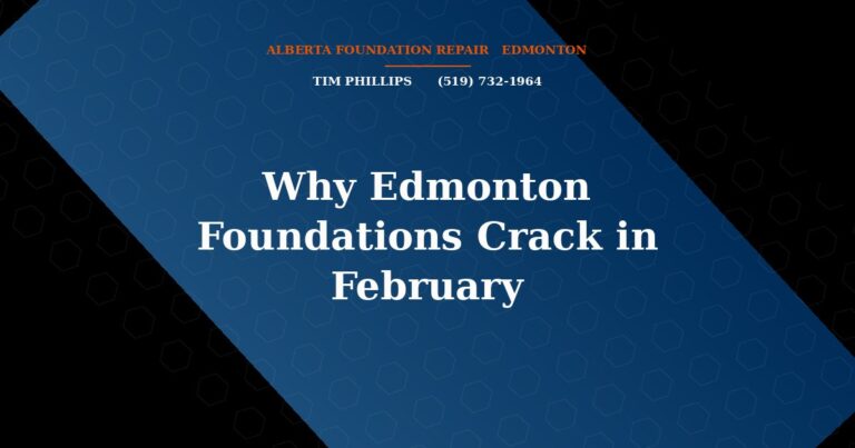Why Edmonton Foundations Crack in February - Alberta Foundation Repair Edmonton