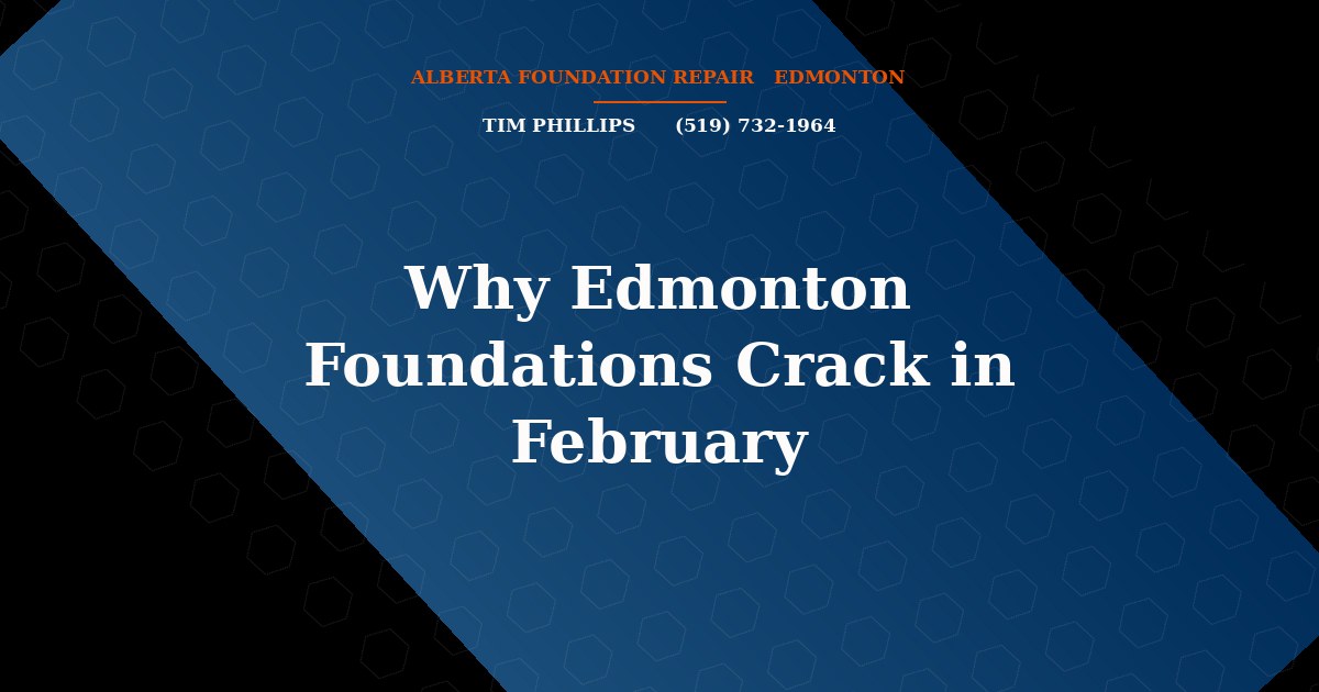 Why Edmonton Foundations Crack in February - Alberta Foundation Repair Edmonton