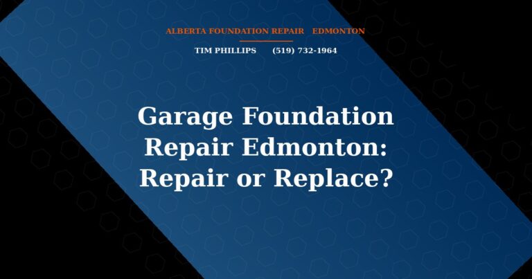 Garage Foundation Repair Edmonton: Repair or Replace? - Alberta Foundation Repair Edmonton
