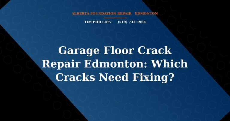 Garage Floor Crack Repair Edmonton: Which Cracks Need Fixing? - Alberta Foundation Repair Edmonton