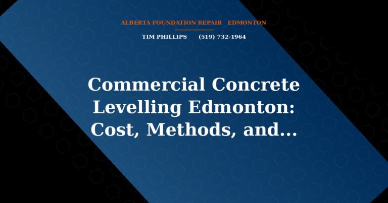 Commercial Concrete Levelling Edmonton: Cost, Methods, and What to Expect - Alberta Foundation Repair Edmonton