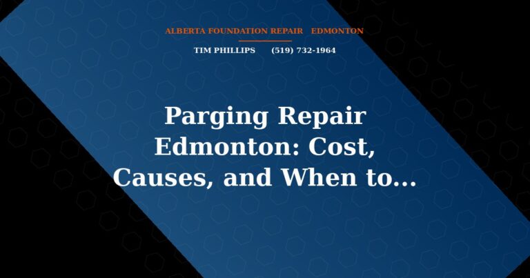 Parging Repair Edmonton: Cost, Causes, and When to Replace - Alberta Foundation Repair Edmonton
