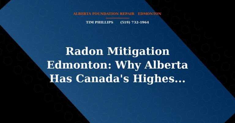 Radon Mitigation Edmonton: Why Alberta Has Canada’s Highest Risk - Alberta Foundation Repair Edmonton