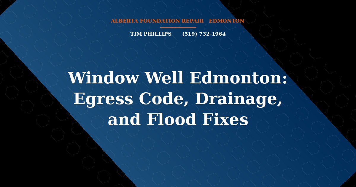 Window Well Edmonton: Egress Code, Drainage, and Flood Fixes - Alberta Foundation Repair Edmonton