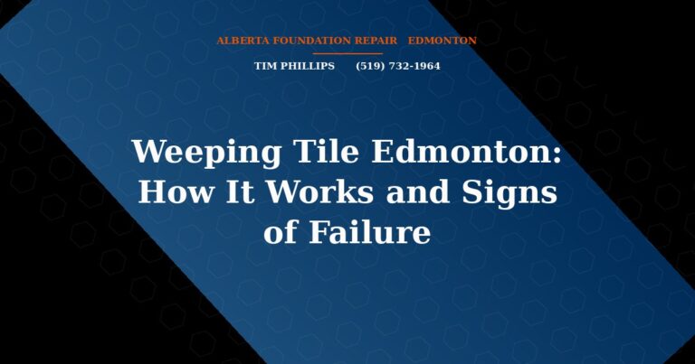 Weeping Tile Edmonton: How It Works and Signs of Failure - Alberta Foundation Repair Edmonton
