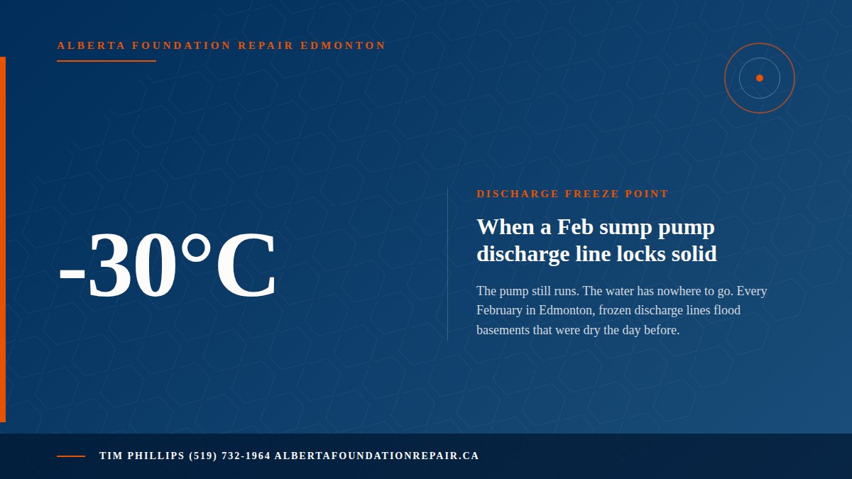 Frozen Sump Pump Discharge Edmonton: The February Problem — key fact visual from Alberta Foundation Repair