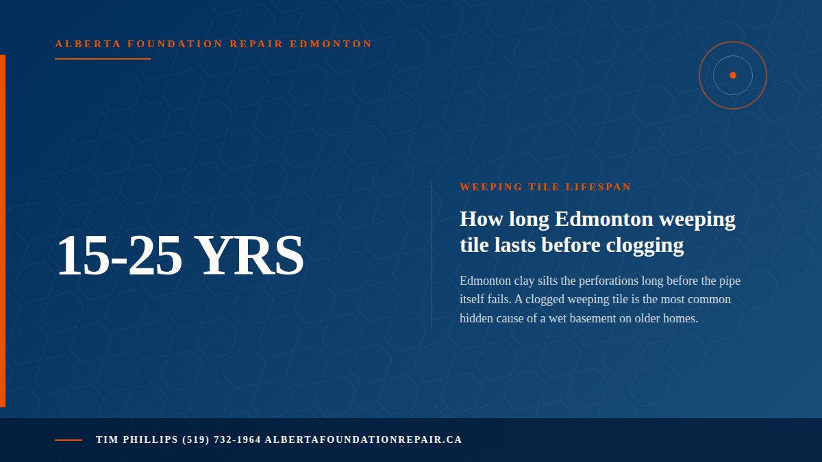 Clogged Weeping Tile Edmonton: Warning Signs and 2026 Repair Costs — key fact visual from Alberta Foundation Repair