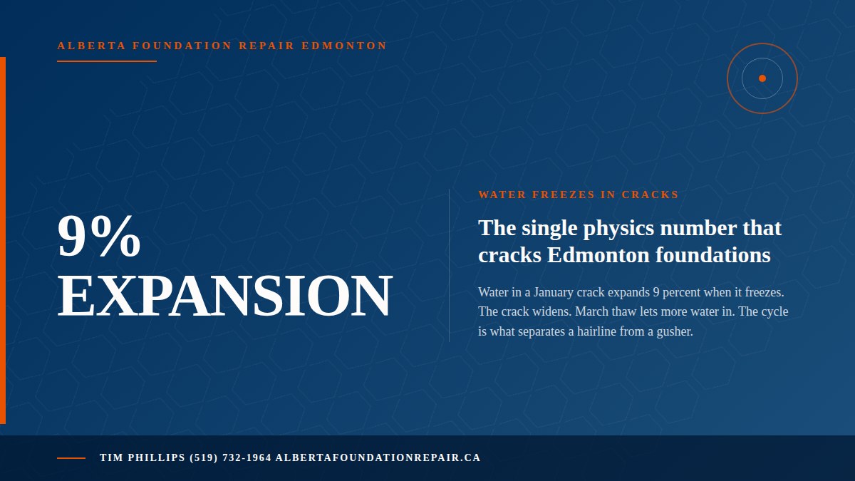 Why Edmonton Foundations Crack in February — key fact visual from Alberta Foundation Repair