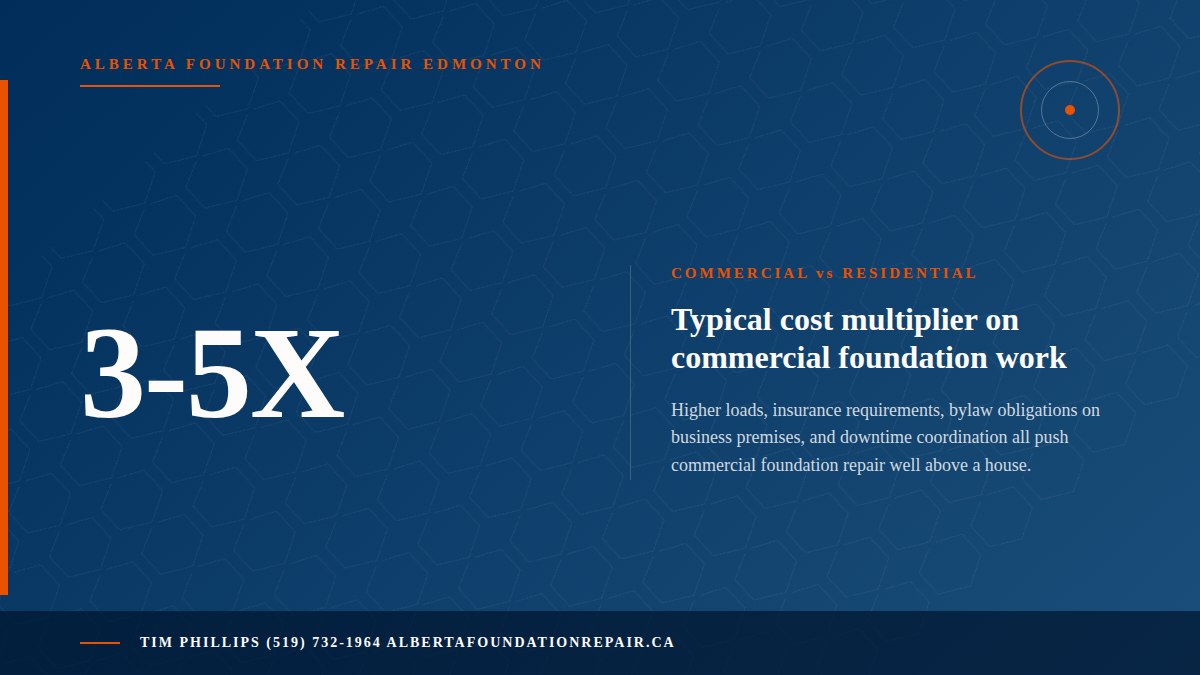 Commercial Foundation Repair Edmonton: What Building Owners Need to Know — key fact visual from Alberta Foundation Repair