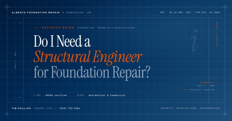 Alberta Foundation Repair Edmonton decision guide cover - Do I Need a Structural Engineer for Foundation Repair
