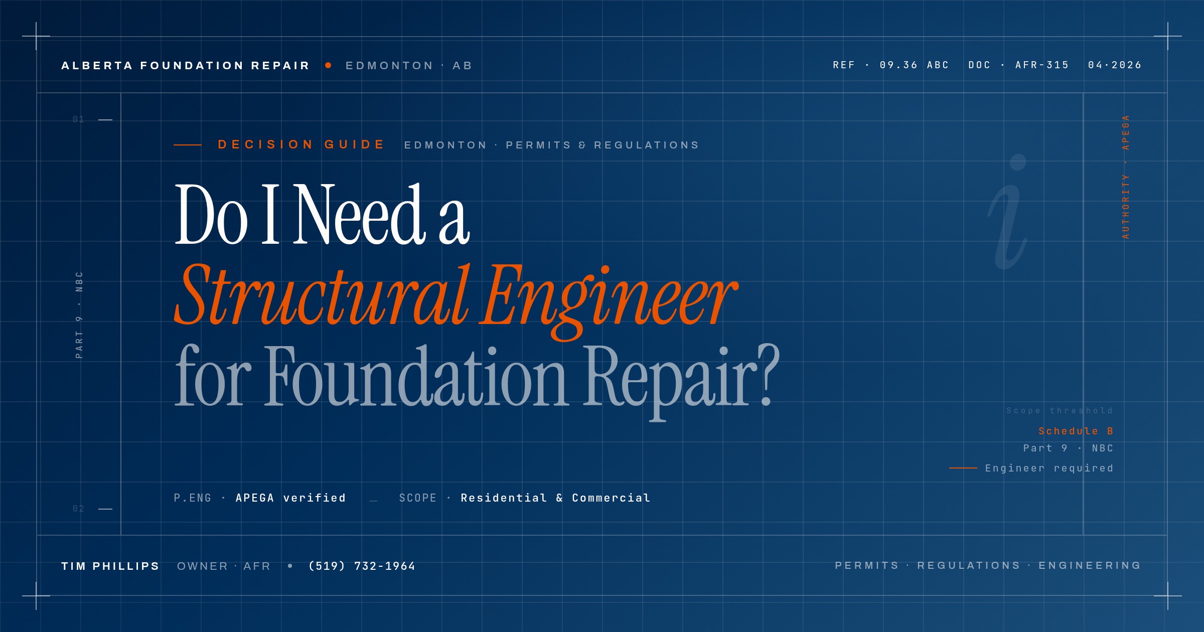 Alberta Foundation Repair Edmonton decision guide cover - Do I Need a Structural Engineer for Foundation Repair