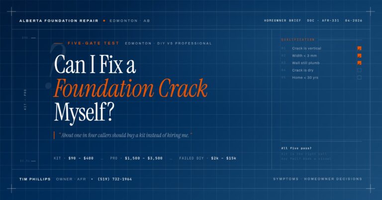 Alberta Foundation Repair Edmonton DIY foundation crack decision cover - Five gate qualification test