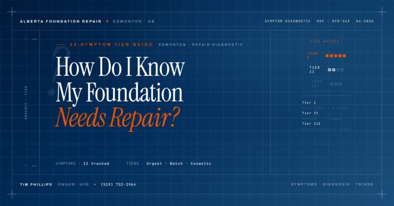 Alberta Foundation Repair Edmonton 12-symptom tier diagnostic cover