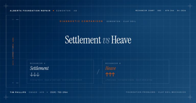 Alberta Foundation Repair Edmonton settlement versus heave mechanism comparison