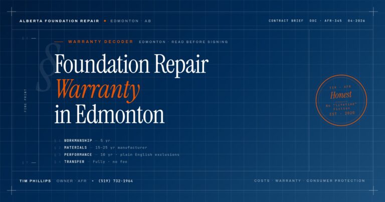 Alberta Foundation Repair Edmonton warranty contract decoder cover