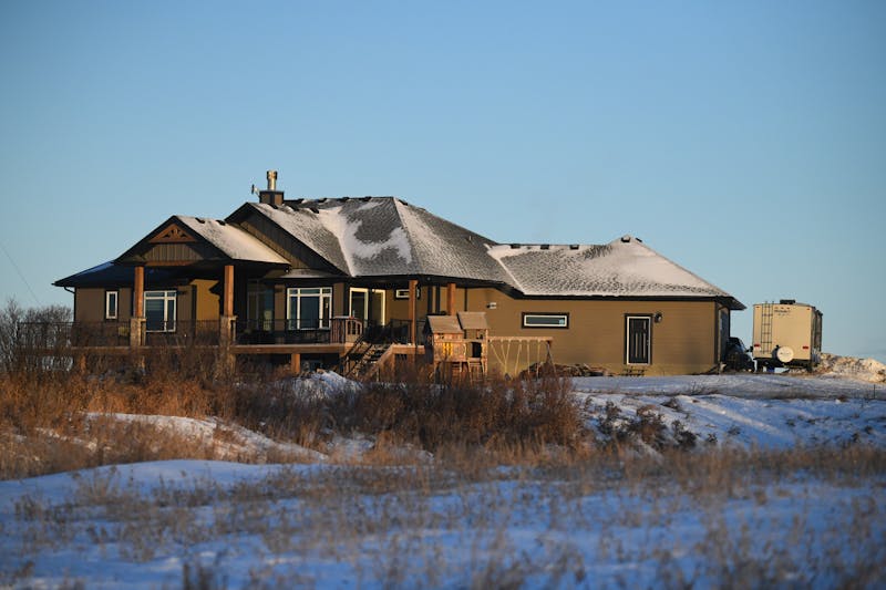 Edmonton home in winter